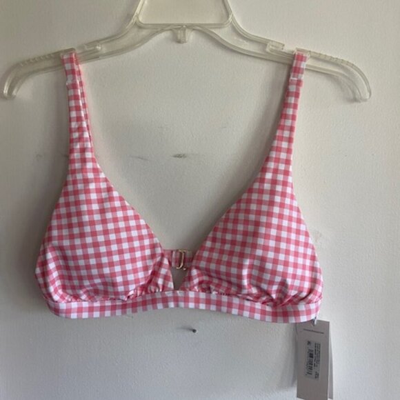 VINEYARD VINES Triangle Bikini Top Cayman Gingham L - Picture 2 of 13